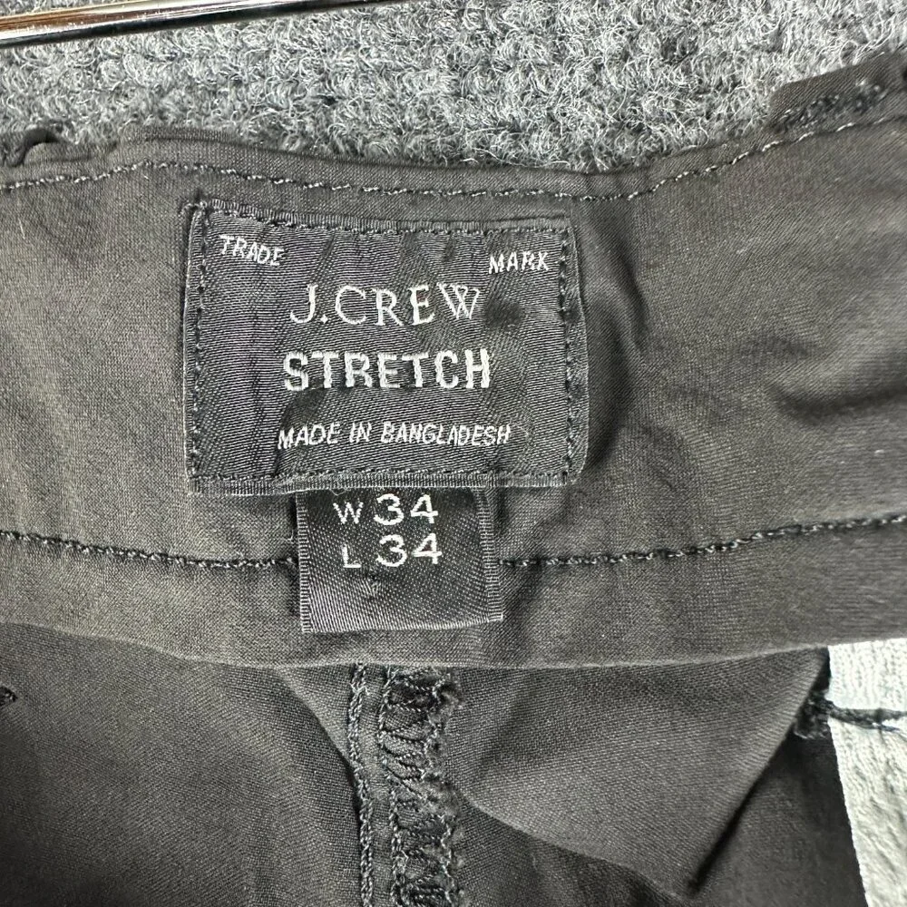 J Crew Pants Mens 34 Black Stretch Style 484 Slim Fit Pockets Zip Fly
